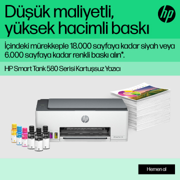 HP Smart Tank 580 Tarayıcı Fotokopi Wi-Fi Mürekkep Püskürtmeli Tanklı Yazıcı 1F3Y2A